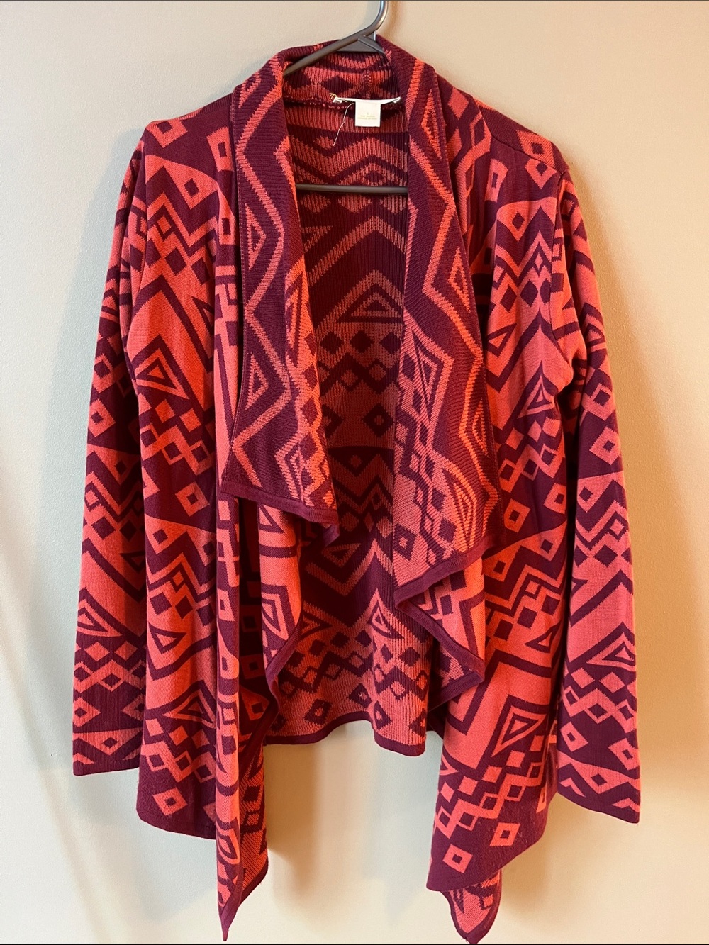 Urban Outfitters Draped Geometric Open-Front Cardigan